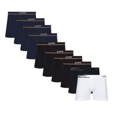 Imagem de Kit 10 Cuecas Lupo Boxer Masculina Microfibra Premium Seamless 436, So