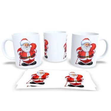 Imagem de Canecas de Porcelana Personalizadas Papai Noel - Estampa Sublimada, Mo