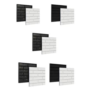 Imagem de Kit de 5 Placas de Gesso Modelo Tijolo  Fácil Aplicação - Technox Come