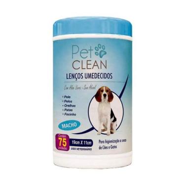 Imagem de Lenços Umedecidos Pet Clean Macho 75un