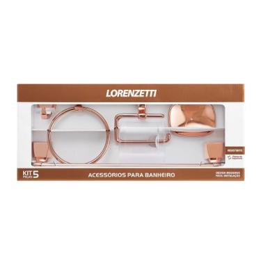 Imagem de Kit para Banheiro Rose Gold 5 Peças Attic Quadra Lorenzetti