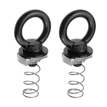 Imagem de Antrader Parafusos de trilho M10 T, 2 conjuntos de parafusos de aço inoxidável 304 porcas e parafusos de olhal de elevação T kit de ancoragem, parafusos de olhal com porcas, preto