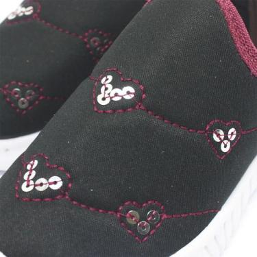 Imagem de Tenis Lantejoula Feminino Escolar - Annabê Calçados, Preto, 26