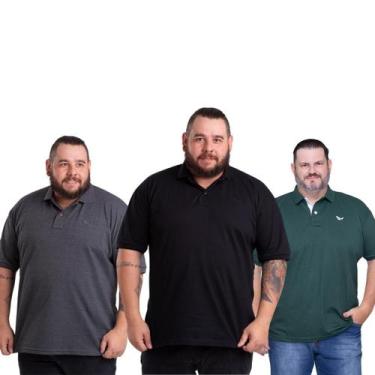 Imagem de 3 Camisa Polo Plus Size Uma Semana de Estilo e Conforto  Compre e Econ