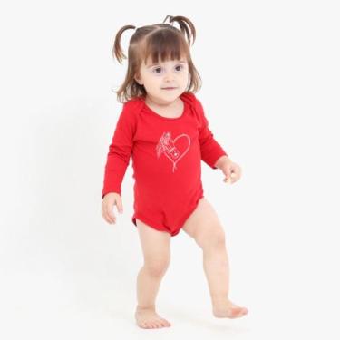 Imagem de Body Infantil Estampado Cavalo Neném Country Bebê Agro Fofo Coração Ma
