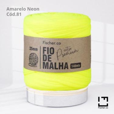 Imagem de Fio de Malha Extra Premium Fischer 25mm Amarelo Neon Cód. 81 - Fischer
