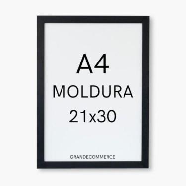 Imagem de Moldura A4 21x30cm Para Quadros Decorativo Porta Certificados Sala Qua