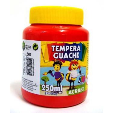 Imagem de Tinta Guache 250ml Vermelho Fogo 507 Acrilex
