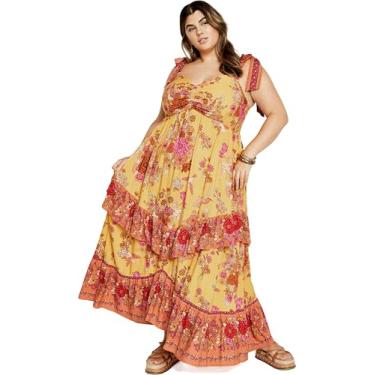 Imagem de Vestido City Chic Plus Size, vestido Abigail, Girassol, 48