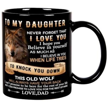 Imagem de Fatbaby Caneca de café de aniversário presentes para filha do pai, pai para minha filha, presentes para o dia das mães, Natal, despedida de ação de graças, xícara de chá para filha, 325 ml