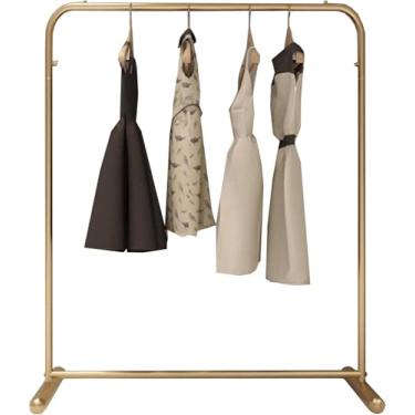 Imagem de Rac de vestuário Trilho de roupas de metal moderno, Rac de roupas resistentes comerciais para pendurar roupas, Rac de casaco de haste única para quarto e escritório, Rac de exibição de loja