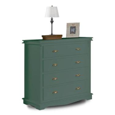 Imagem de Cômoda 4 Gavetas Manchester 2043 Linz Móveis, Verde Musgo