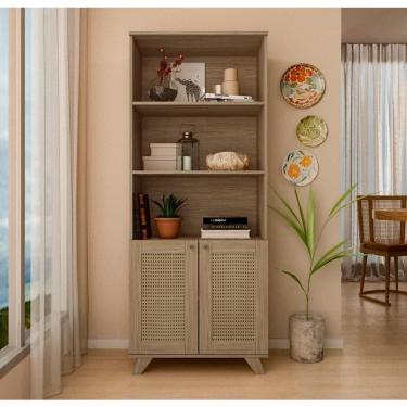 Imagem de Estante Cinara 2 Portas Carvalho - Perfeita para Sua Casa