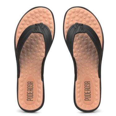 Imagem de Chinela feminina rasteirinha com palmilha massageadora - Poderosa, 38,