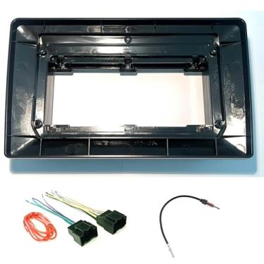 Imagem de Kit de painel de instalação estéreo de carro de 10,1 polegadas, chicote de fios e adaptador de antena de rádio AM/FM - Feito para GM Chevrolet: 2007-2010 Cobalt, 2006-2011 HHR, 2008-2012 Malibu + Mais