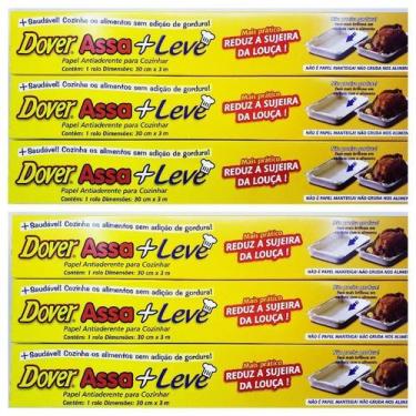 Imagem de Papel Antiaderente Dover Assa+Leve - Para Cozinhar rolo de 30cm x 3m 6