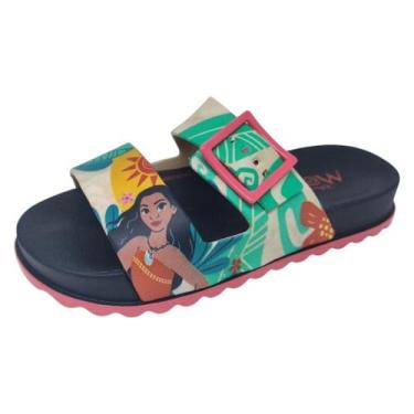 Imagem de Chinelo Infantil Menina Slide Disney Moana Grendene Kids, Preto, Verme
