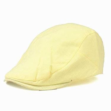 Imagem de Boina masculina ajustável lisa confortável xthree, Bege