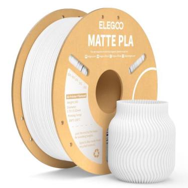 Imagem de Filamento PLA Matte Branco ELEGOO para Impressora 3D - 1kg (1,75mm)