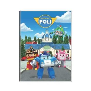 Imagem de Caderno Brochura Grande Robocar Poli 80F, Cinza