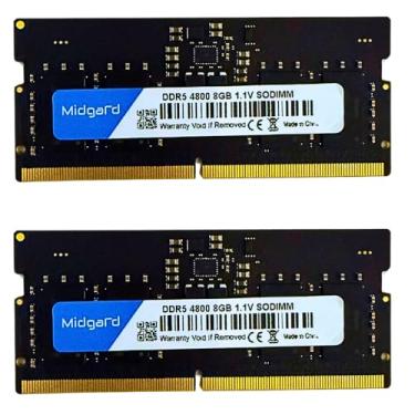 Imagem de Memoria Midgard 16GB (2X8GB) DDR5 SODIMM 4800MHZ CL40 1,1V Para Notebook Laptop