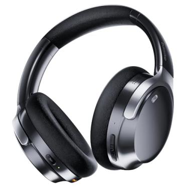 Imagem de Basike Fone de Ouvido Bluetooth com Cancelamento de Ruído ANC, Áudio Hi-Fi, Bateria de Longa Duração 60h, Conforto Premium, Design Dobrável e Modo Transparente (Preto)