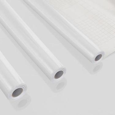 Imagem de Kit 3 Un Papel de Parede Adesivo Lavavel Laca Alto Brilho Branco Perol