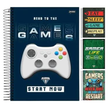 Imagem de 4 Cadernos Univ. 10x1 160 Fls Player Capa Dura Jandaia