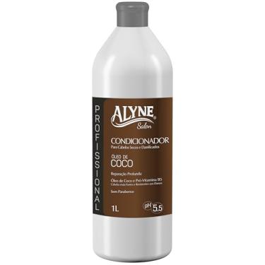 Imagem de Alyne, Condicionador para cabelos, Óleo de Coco, 1 Litro, Marrom
