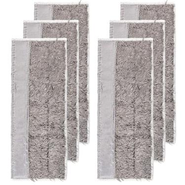 Imagem de Pacote com 6 almofadas de esfregão secas laváveis compatíveis com IRobot Braava Jet M6 (6110) (6112) Almofadas de limpeza de microfibra reutilizáveis
