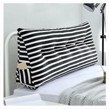 Imagem de LGEOELIAS Travesseiro de cunha de leitura para cabeceira, encosto triangular de cunha para cabeceira, elástico respirável, para hotéis, sofás-cama, tatami, sofás, cadeiras de balanço