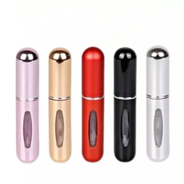 Imagem de Kit 5 Mini Aromatizador de Perfume Spray Frasco Recarregável 5ml