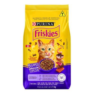 Imagem de Friskies Megamix Especial 1,0 Kg - Purina, Carne, Salmão, Peru, Fígado