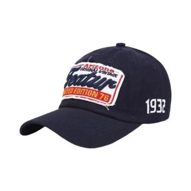 Imagem de Boné de Beisebol Unissex de Algodão - Bordado com Letras - Estilo Hip 