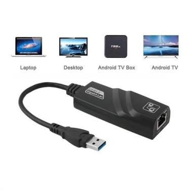 Imagem de Cabo Adaptador type Usb 3.0 Para Rede Ethernet Rj45 10/100 - DACAR