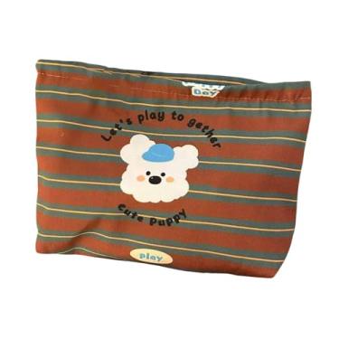 Imagem de Kokiya Bolsa de cosméticos feminina com zíper e porta-escovas para aventuras de acampamento, xampu e batom