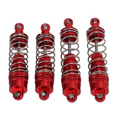 Imagem de Generic Metal Impact Shock Absorvedor, Choque de Impacto Dianteiro e Traseiro, Mola de Alumínio Resistente a 4 Peças Resistentes de Liga Elástica para WLToys 104001 (Vermelho)