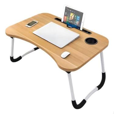 Imagem de Mesa De Cama Dobrável Portátil Pra Notebook Home Office Sofá - JF Comé