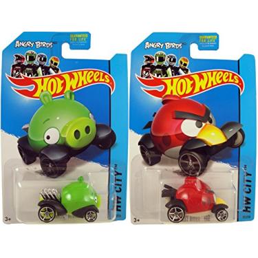 Imagem de 2014 Hot Wheels - Angry Birds - RED BIRD & MINION PIG (SET OF 2)