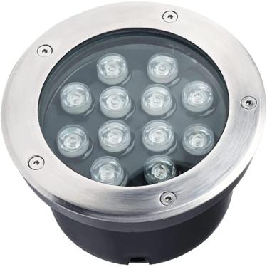 Imagem de Luzes De Paisagem Led Well Lights 85-265v Em Luzes De Solo Ip67 Iluminação De Paisagem à Prova D'água Para Iluminação De Jardim Step Path Deck, Blue Light, 24W