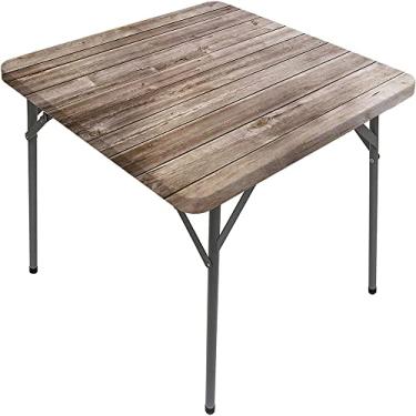 Imagem de Capa de mesa de madeira ajustada, estampa de textura de prancha de madeira, toalha de mesa impermeável interna/externa, sala de jantar de pátio e cozinha, serve para mesa de 122 x 172 cm