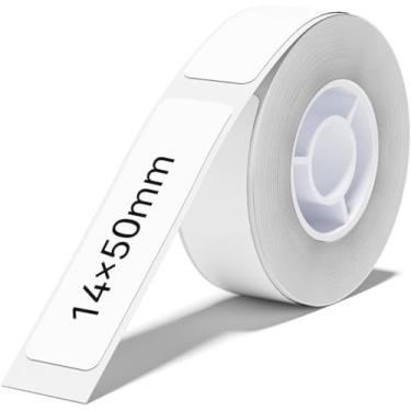 Imagem de NIIMBOT Etiquetas de Transferência Térmica 0.55"x1.97" (14x50mm), para Impressora de Etiquetas B18/N1, Material PET, Impermeável e Resistente a Alta Temperatura, Longo Tempo de Armazenamento, Branco