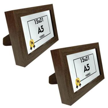 Imagem de Porta Retrato Luxo 15x21 c/ Vidro Moldura Foto 2 peças Cores - Looks O