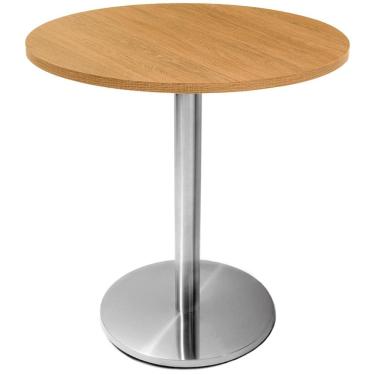 Imagem de Mesa Beta Inox 75 cm (Altura) Disco Redondo Tampo MDP Redondo 80 cm (Larg) x 2,50 cm (Alt) Samba