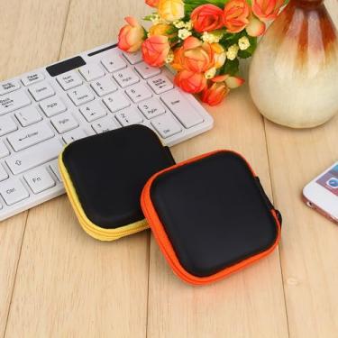 Imagem de Pssopp Material Premium Design Compacto Capa de Fone de Ouvido de Grande Capacidade, Feita de Material PE Com Tamanho Interno 70mm X 70mm X 20 Mm para Fones de Ouvido/linhas de Dados