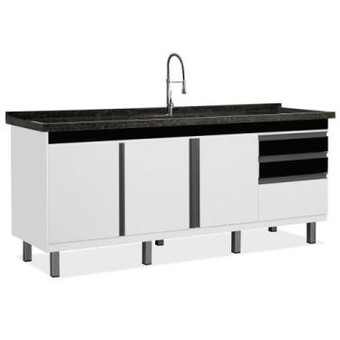 Imagem de Gabinete de Cozinha Vitória para Pia de 1,74 m - Boatto Móveis , Branc