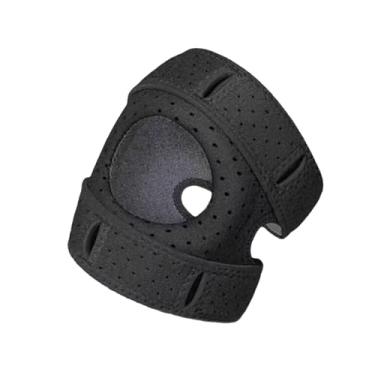 Imagem de menolana Joelheira suporta suporta de manga de proteção contra proteção à prova de choques de choque de joelho para correr para homens, mulheres esportes, Preto