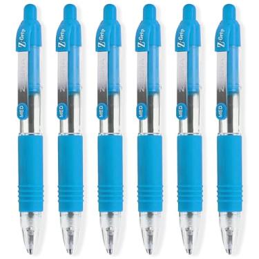 Imagem de Zebra Pen Mini canetas esferográficas Z-Grip - 11,4 cm de comprimento - Tinta azul claro - Pacote com 6
