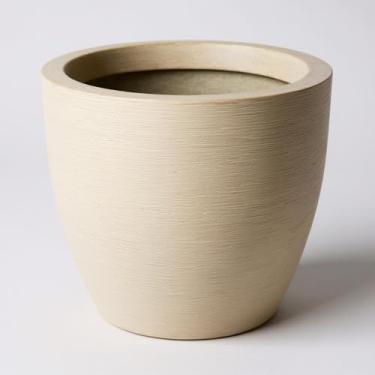 Imagem de VASO CONE DECORATIVO LUXO MODELO GRAFIATO PEQUENO 40X50 VOLUME 50 LITROS (BEGE)