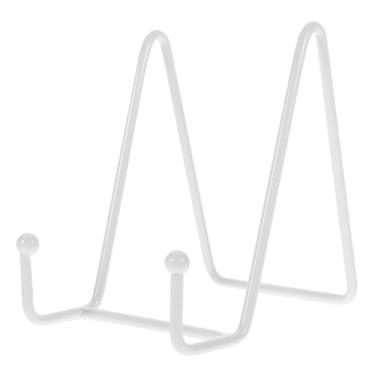 Imagem de PRETYZOOM Suporte De Pratos Para Exposição, Cavalete Metal Branco 4 Polegadas, Decorativo, Com Moldura Mesa, Fotos, Obras Arte, Cavaletes Pequenos